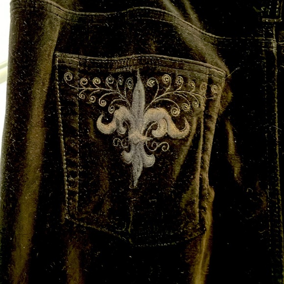 Three One Seven brand velvet 5 pocket pants. Great for the holidays! - Picture 4 of 4